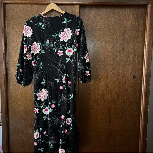VINTAGE FLORAL NYLON DRESS | HANAE MORI - Picture 5 of 6